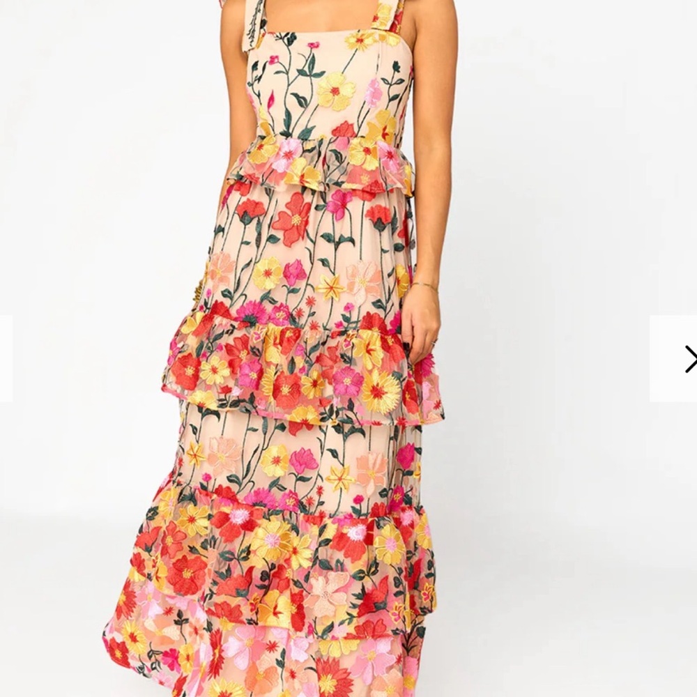 Buddy Love Vibrant Floral Maxi Dress- Edie- NWOT- Large